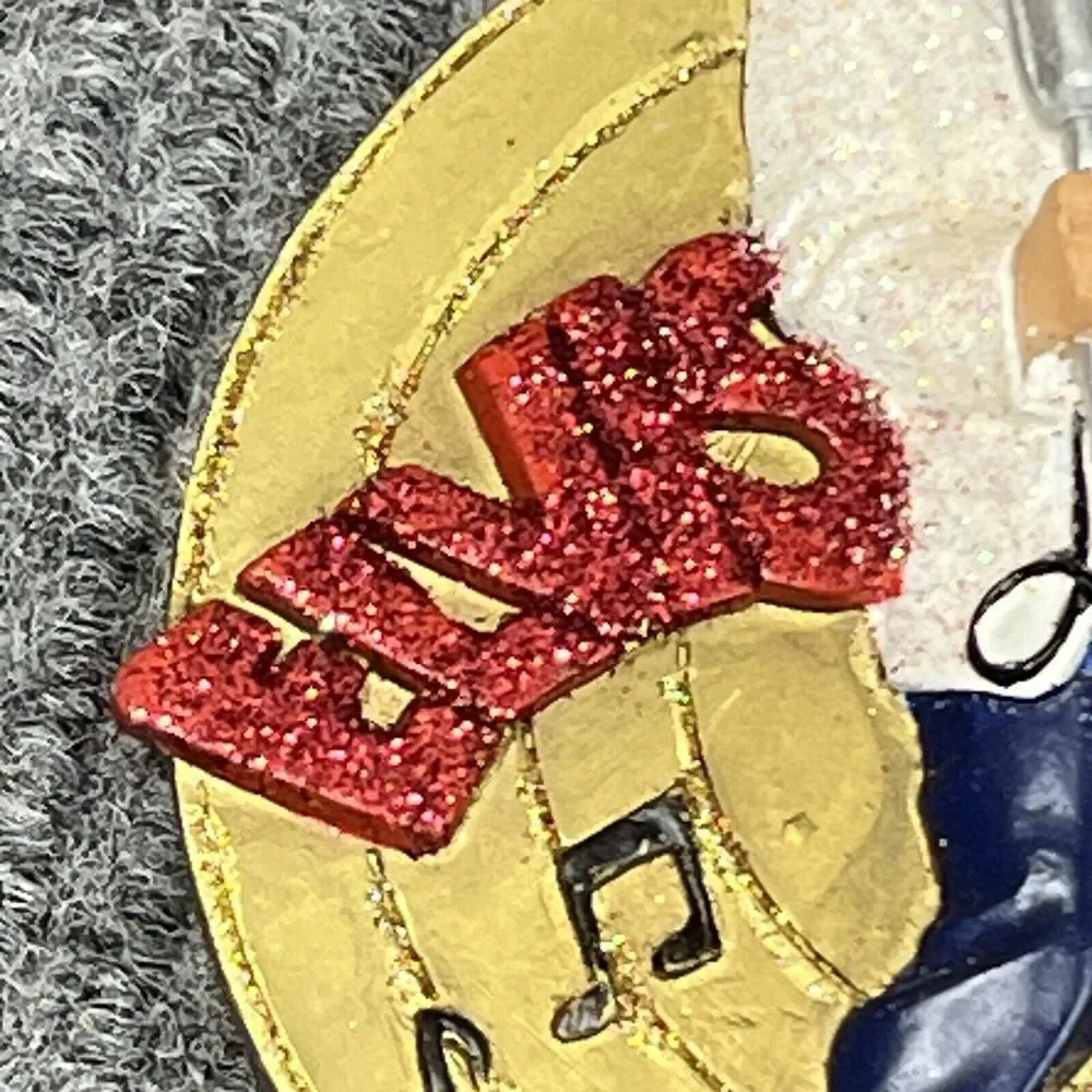 VTG 2002‎ Kurt Adler ELVIS PRESLEY Ornament Christmas Tree 4.5x4 Gold Record 3D